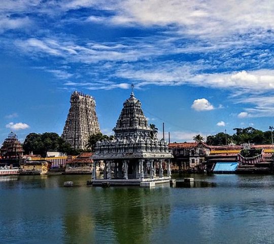 Suchindram Temple with musical pillars